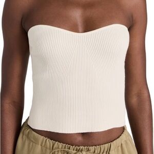 Reformation Jenni Strapless Sweater Gossamer - Size XS